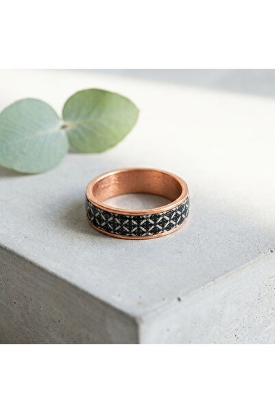 Erol Bakır New Series 630 Bijouterie Ring 100% Handmade Copper