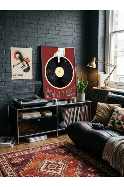 LunaRe Home Art&Design Modern Minimal Soyut Bohem Ahşap Çerçeveli Tablo Çerçe...