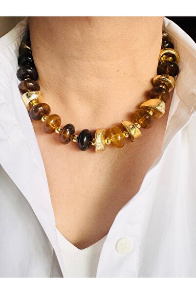 DEVİ fashion Big Beads Necklace 45 cm Dev0000572