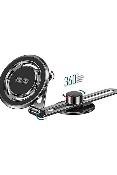 Go-Des Magnetic 360 Degree Rotating Flat Floor Car Phone Holder