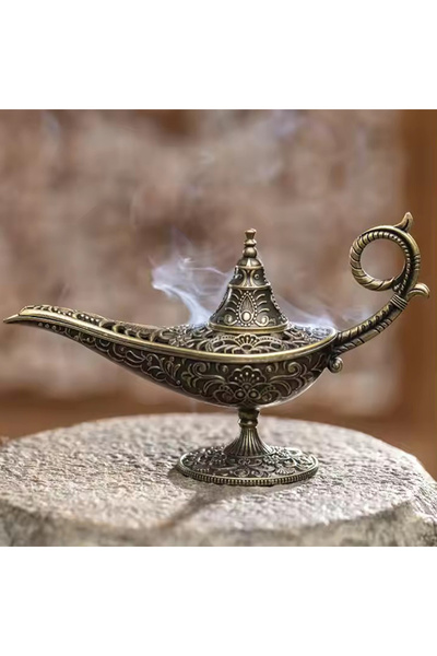 Diamond Arrows Hot Deal Antique Style Lamp Metal Incense Burner Scented and S...