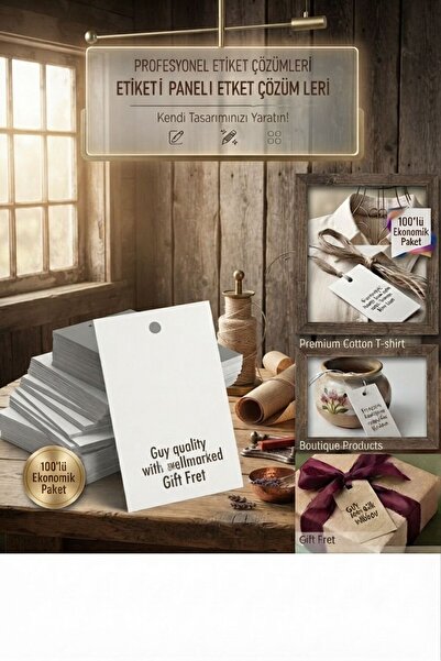 Orbak Kağıt Premium White String Price Tags 100 Pcs |   Brand, Product, and G...
