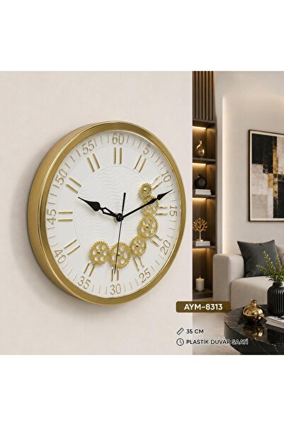 Hinora Rotating Wheel Model White-Gold Color Stylish Decorative Gift Plastic ...