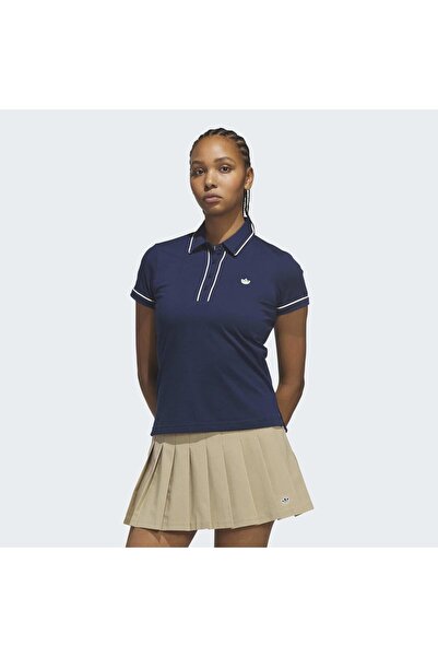 adidas Originals Solid Women's Navy Blue Polo T-Shirt (Ks5715)