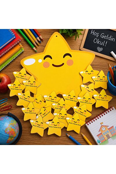 Yaşam Baskı Okula Hoşgeldin Rozeti Yıldız 10 adet