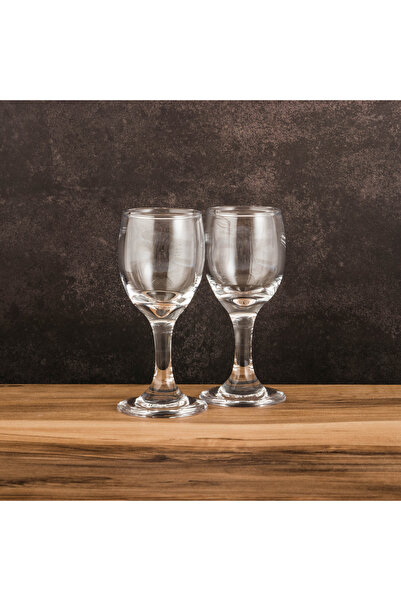 Dania Set of Transparent Glass Cups with Base 12 Pieces |   Capacity 55ml |  ...