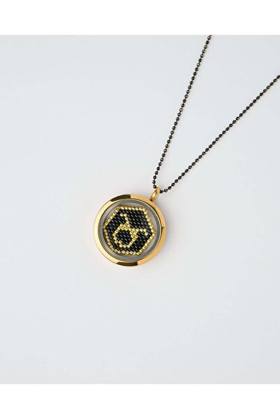 THE GEM STORIES JEWELRY Κολιέ Μενταγιόν Μνήμης Μιγιούκι με Ζώδιο Ταύρος