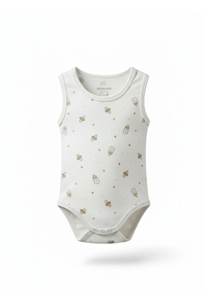 LUVVERA Baby Bodysuit with Snap Fasteners 100% Cotton Newborn Bodysuit Unisex