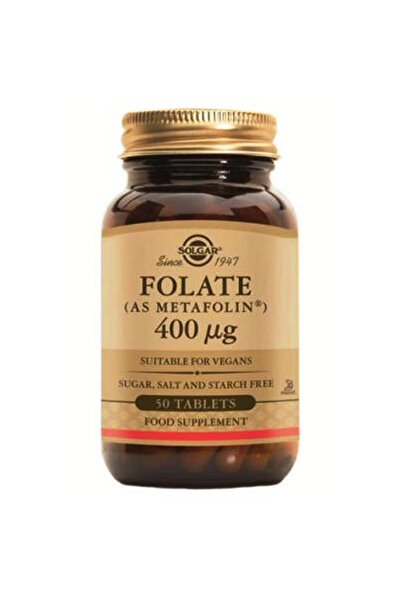 Solgar Φολικό οξύ 400 mcg (σε μορφή Μεταφολίνης) 50 Δισκία