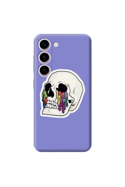 Other Samsung S23 Plus Skull Purple Colored Silicone TPU Θήκη