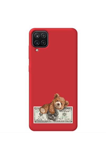 Other Samsung A12 Money Style Red Colored Silicone TPU Θήκη