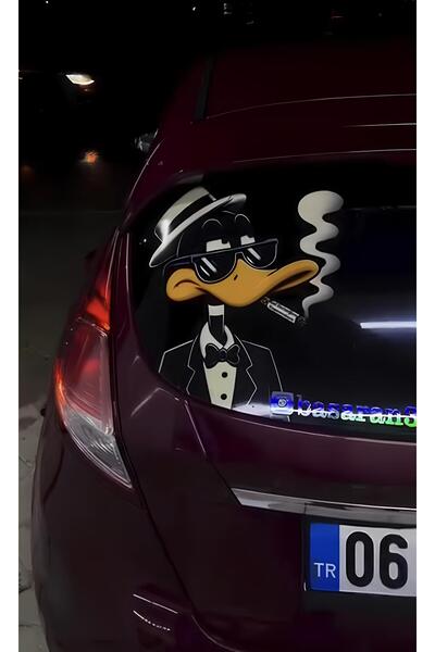 eslem bijuteri  Duck Car Rear Window Sticker Vinyl Auto Windshield Decal Wate...