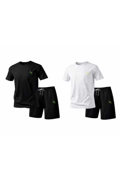 SAAT TEKSTİL Series Sportswear - Athletic T-Shirt and Shorts Set