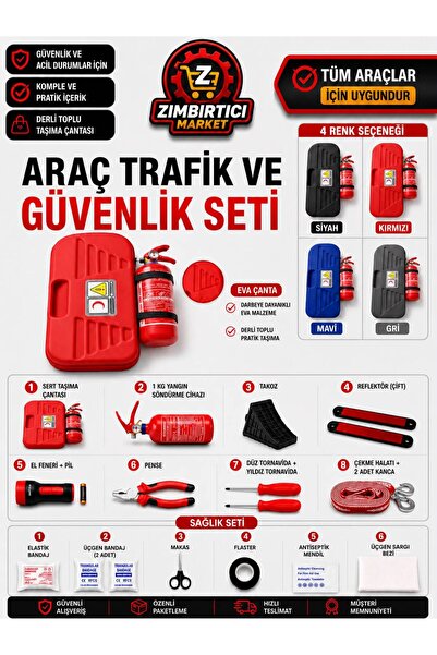 ZIMBIRTICI Trafik ve İlk Yardım Setli Tüvtürk Onaylı Yeni Mevzuata Uygun (KIR...
