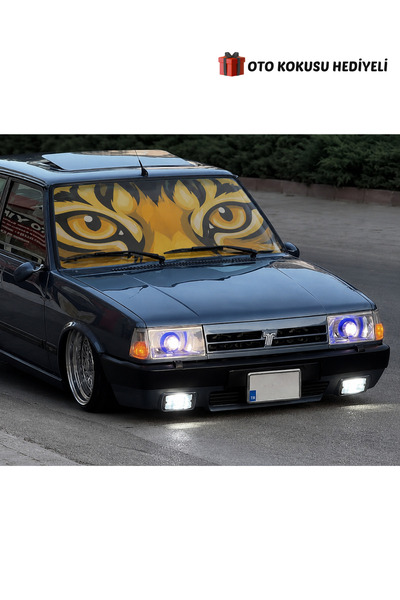 Autowise Tiger Eye Figured Car Front Windshield Metalized Sunshade Curtain Un...