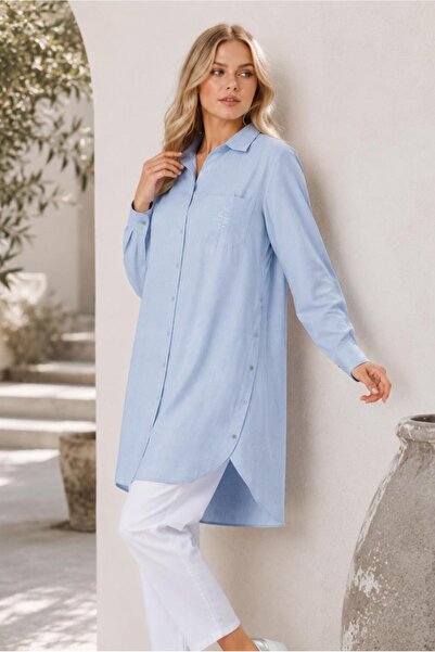 Alvina Embroidery and Button Detail Tunic 41465