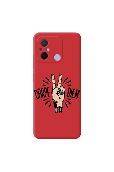 Other Xiaomi Redmi 12C Carpe Two Diem Red Colored Silicone TPU Θήκη
