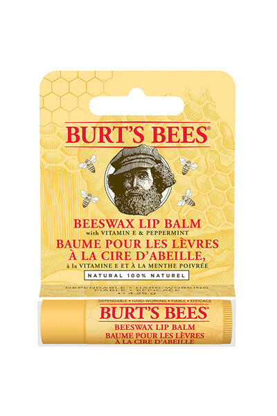 Burt's Bees كريم العناية بالشفاه من بيرتس بيز بتشمع النحل في عبوة نفطة - بلسم...