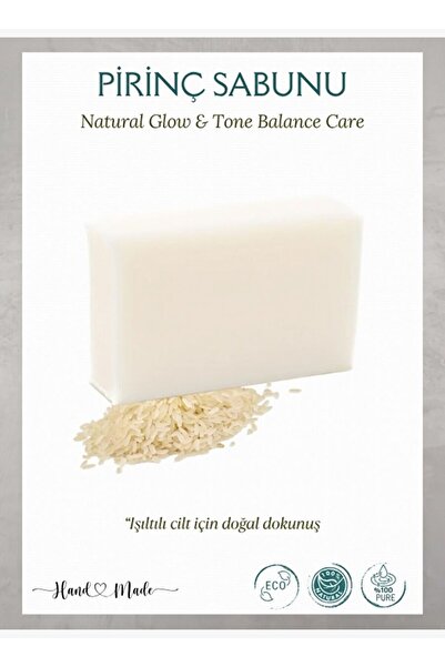 minia bahçe Rice Soap – 100% Natural Handmade Soap That Evens Skin Tone, 115 Gr