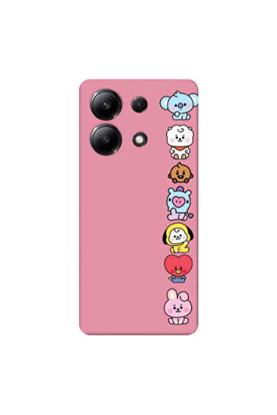 Other Xiaomi Redmi Note 13 4G Lovely animals Pink Colored Silicone TPU Θήκη