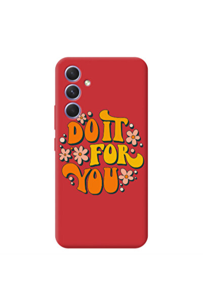Other Samsung A54 Do it For You Red Colored Silicone TPU Θήκη