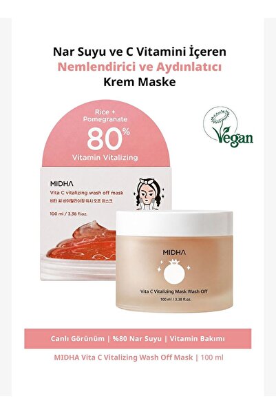 MIDHA Brightening Cream Mask with Pomegranate Juice and Vitamin C Vita C Vita...