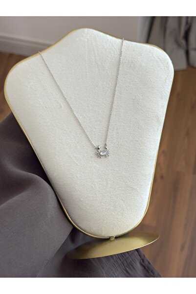kems jewels Yengeç Model Gümüş Kaplama Çelik Kolye