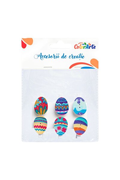 MC Micostore Accesorii creatie - lemn - carlig oua 2, 10x8cm, set 6 buc, Colo...