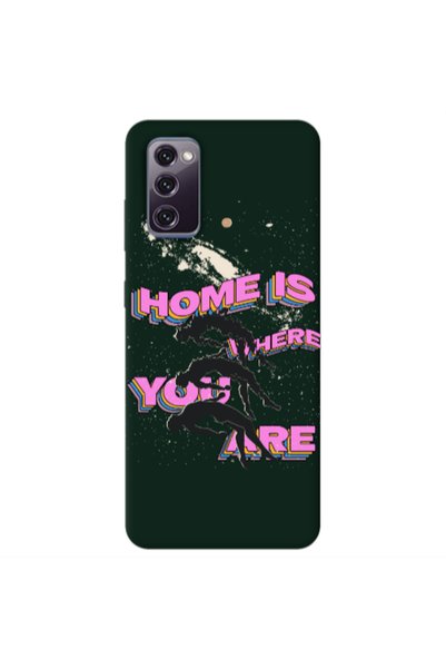 Other Samsung S20 FE Home Is Where Dark Green Colored Silicone TPU Θήκη