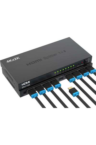 Generic HD 4K 1x8 HDMI Splitter – 1 Input 8 Outputs | Ultra HD 4K@30Hz HDMI S...