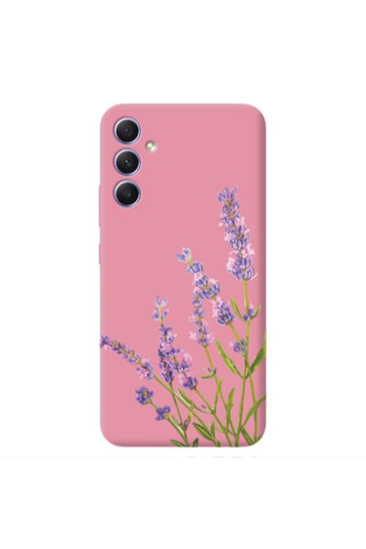 Other Samsung A34 Flowers 8 Pink Colored Silicone TPU Θήκη