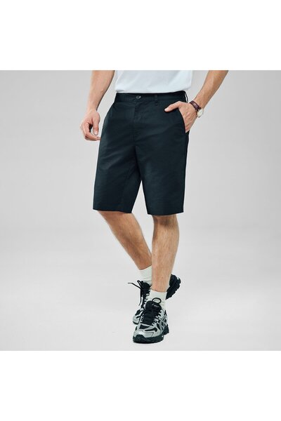 Giordano شورت برمودا رجالي ضيق من قماش التويل مع خصر مطاطي