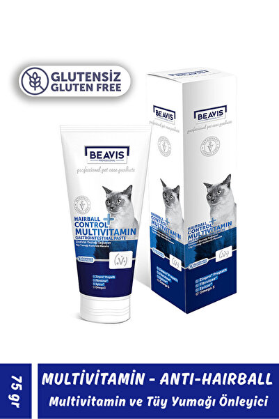 BEAVIS Anti-Hairball, Tüy Yumağı Önleyici Multivitamin ve Sindirim Sistemi De...