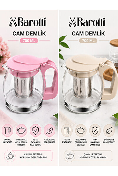 kumkumticaret Cam demlik 700 ml
