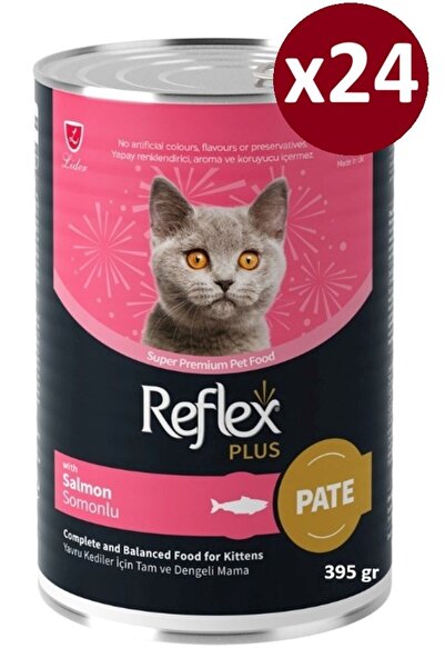 Reflex Plus Konserve Pate Somonlu Yavru Kedi Maması 395 Gr*24 ADET