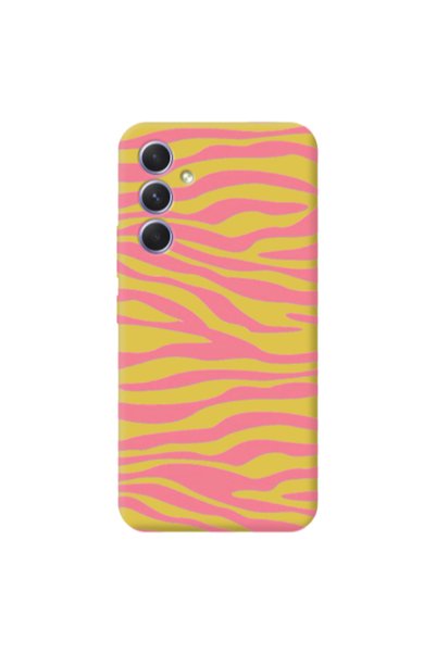 Other Samsung A56 Pink Zebra Yellow Colored Silicone TPU Θήκη