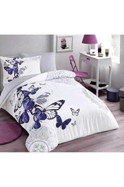 Alhabib bedding Summer Quilt Queen White and Multicolored Gunmetal Gray, Suit...
