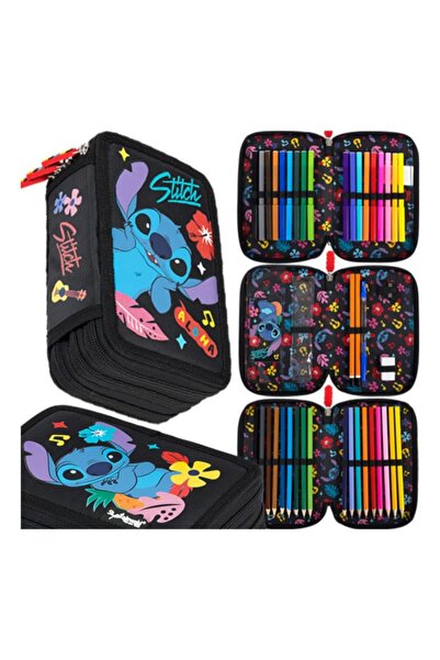 MC Micostore Penar echipat Stitch, 3 fermoare, negru, 679889
