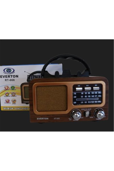 Everton Rt-602 Fm-Usb-Tf-Aux Şarjlı Nostaljik Radyo