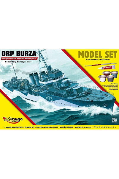 OEM Model din plastic al distrugătorului ORP "Burza" 1/400 de la Mirage Hobby
