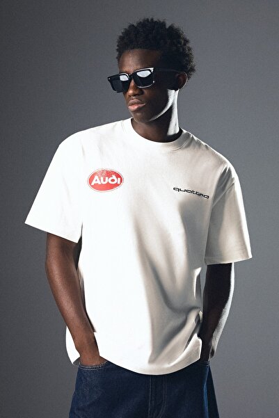 Bershka AUDI relaxed fit tişört