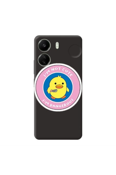 Other Xiaomi Redmi 13C I m dangerus Black Colored Silicone TPU Θήκη