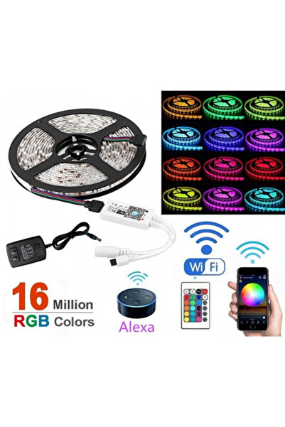DELIGHT Kit bandă LED RGB cu telecomandă și Wi-Fi, 60 LED-uri/m, 10W/m, 12V, ...