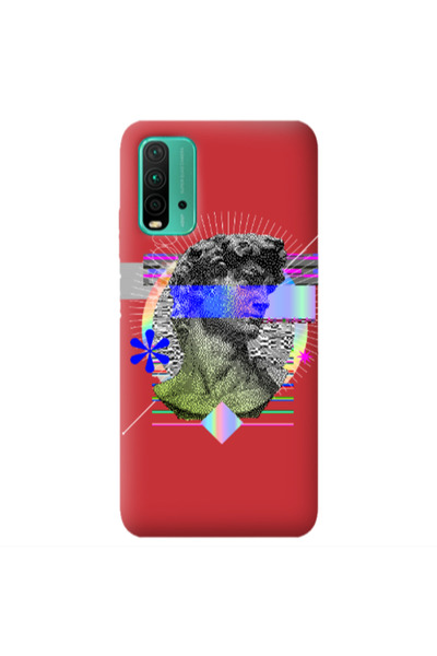 Other Xiaomi Poco M3 Statue pixels Red Colored Silicone TPU Θήκη
