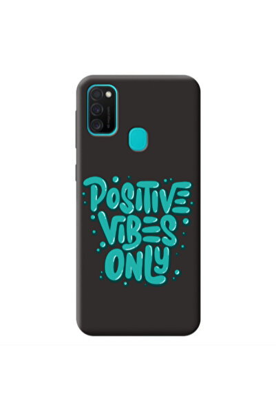 Other Samsung M21 Positive Vibes Only Black Colored Silicone TPU Θήκη