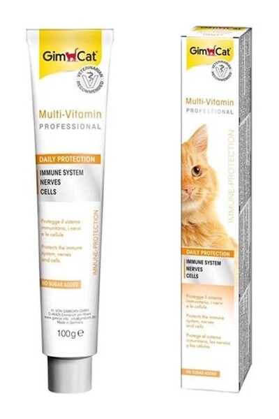 Gimcat Multi Vitaminli Kedi Macunu 100 gr 12 Vitamin İçeren Lezzetli Ödül Yaş...