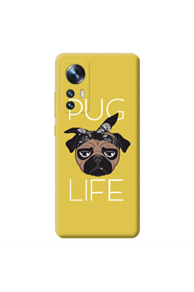 Other Xiaomi Mi 12 Pug Life Yellow Colored Silicone TPU Θήκη