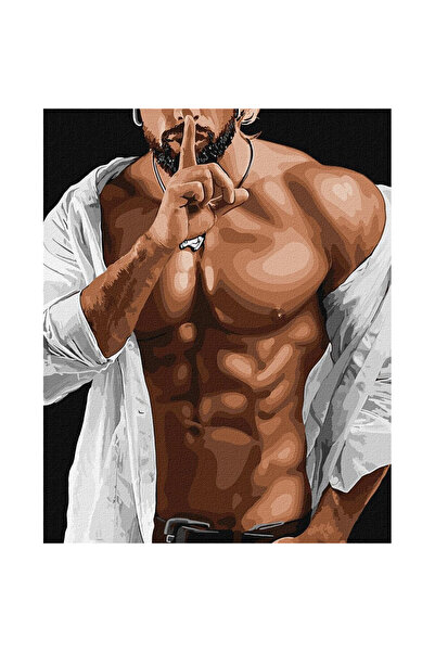 ideyka Set pictura pe numere Secretul tau, pe panza, 40x50 cm, multicolor, 1 set