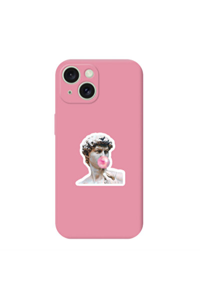 Other Apple iPhone 15 Plus Bubble Pink Colored Silicone TPU Θήκη