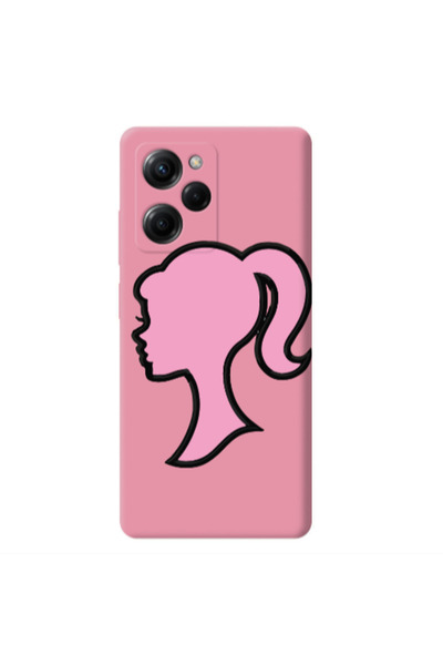 Other Xiaomi Poco X5 Pro Line girl Pink Colored Silicone TPU Θήκη